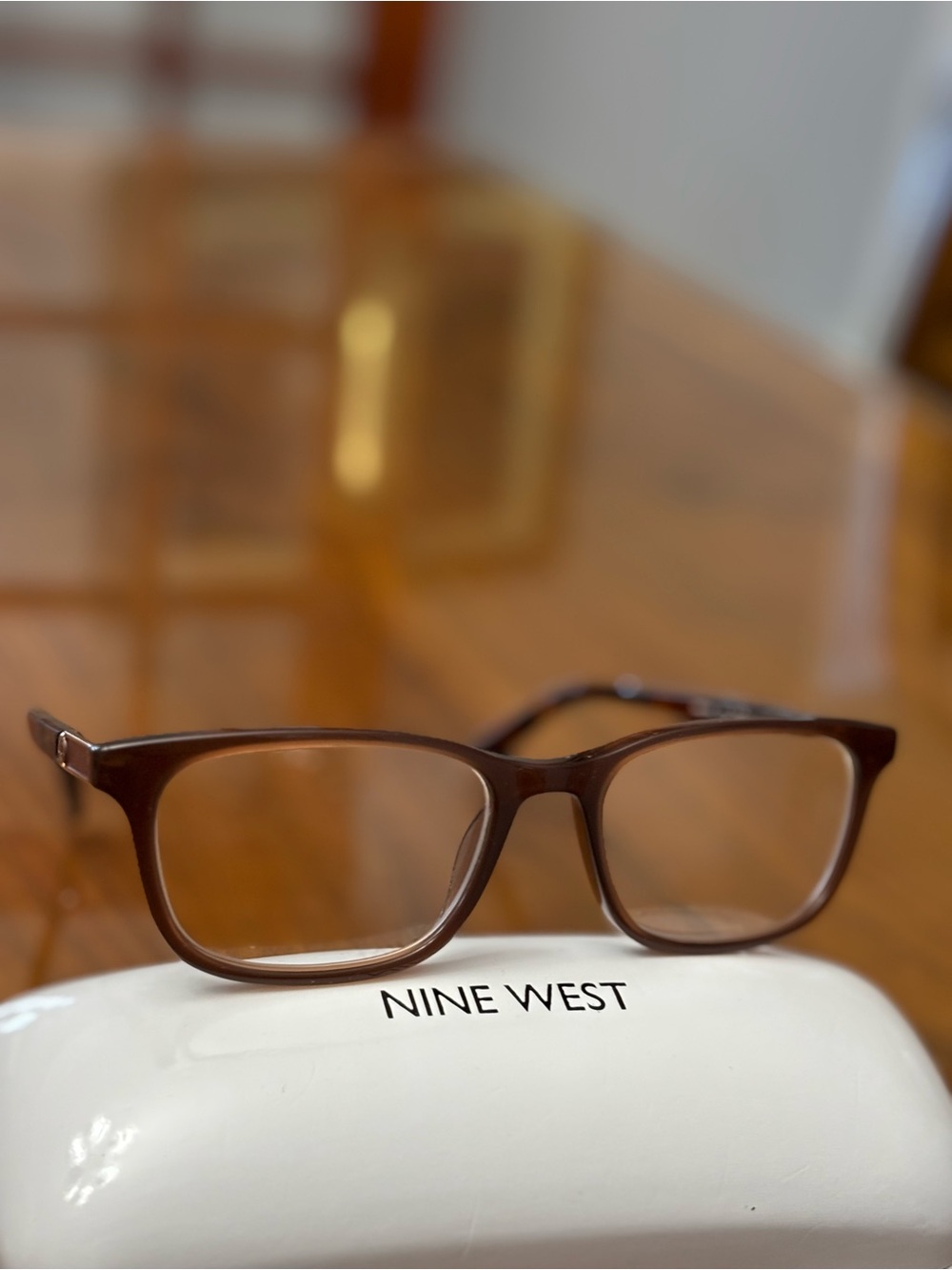 Nine West brown ish Rectangular Eyeglasses.